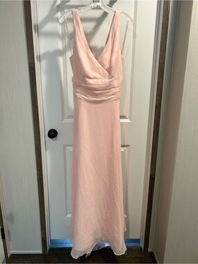 BNWT David's Bridal “Petal” Pink Satin Bridesmaid Dress